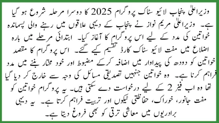 CM Punjab Free Livestock Scheme 2025 – Second Phase Registration Now Open