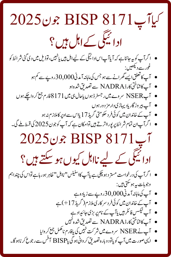 BISP 8171 June 2025 Update: Check Your Payment Instantly