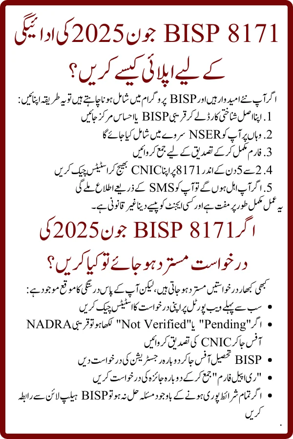 BISP 8171 June 2025 Update: Check Your Payment Instantly